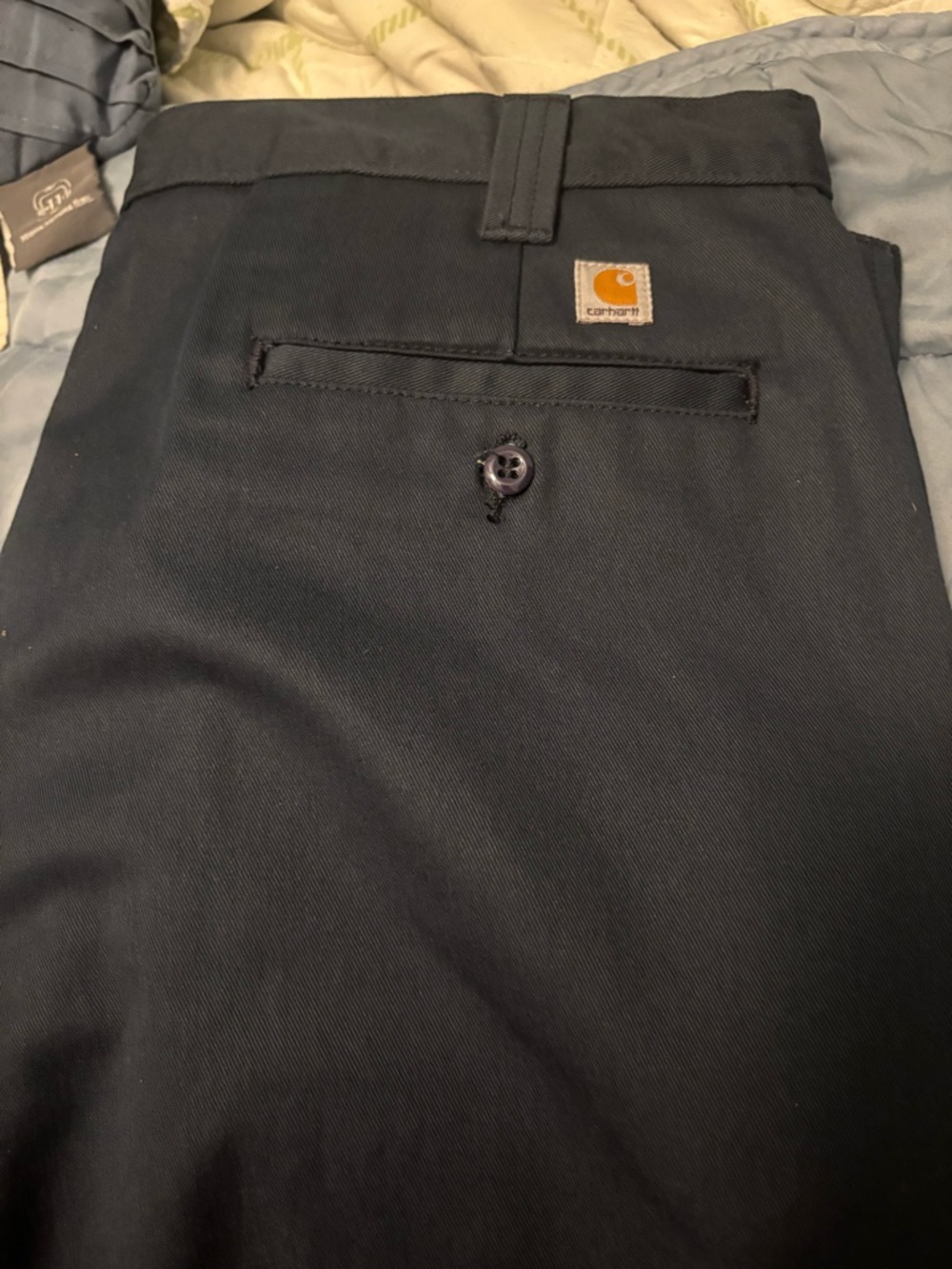 Carhartt Black Work Pants with Logo Patch